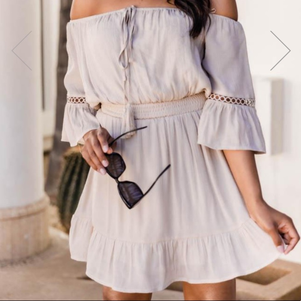 Pink Lily Stolen Dreams Off The Shoulder Dress